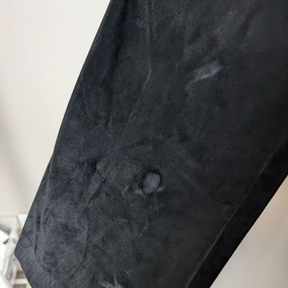 Vintage Danier Black Suede Bootcut Pants Size 12 Made in Canada, Lined - Picture 7 of 8